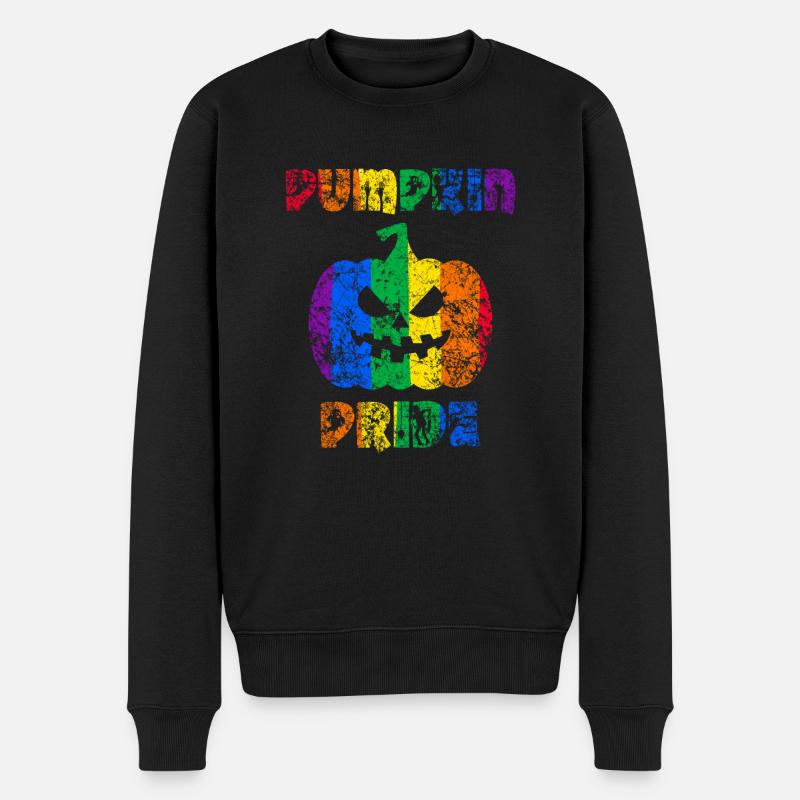 Fierté citrouille Halloween Pride - Pull Premium bio Homme - noir