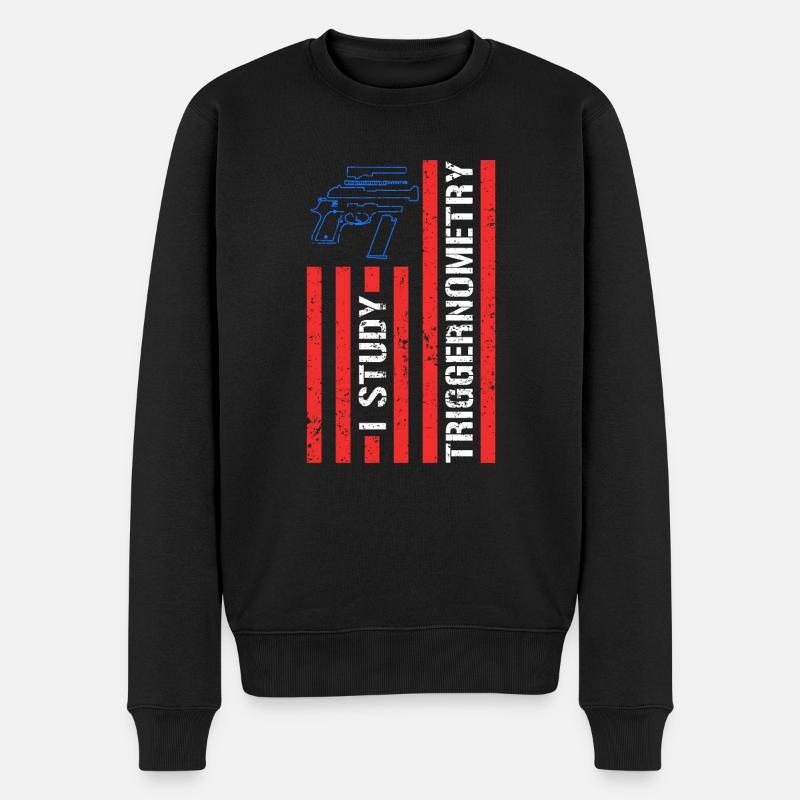I Study Triggernometry - Männer Premium Bio Pullover - Schwarz