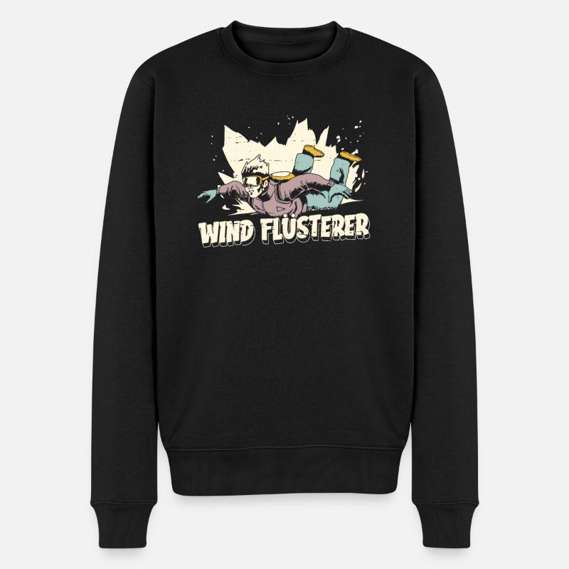Indoor-Skydiving - Männer Premium Bio Pullover - Schwarz
