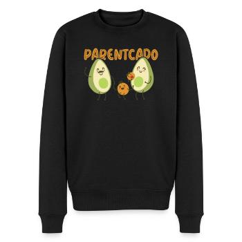 Eltern Ellis Mama Papa - Männer Premium Bio Pullover - Schwarz - Vorne - Nico (187cm)