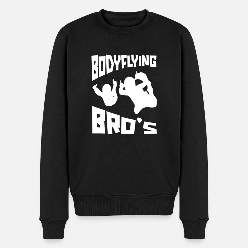Indoor-Skydiving - Männer Premium Bio Pullover - Schwarz