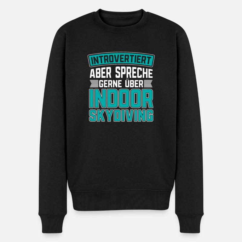 Indoor-Skydiving - Männer Premium Bio Pullover - Schwarz