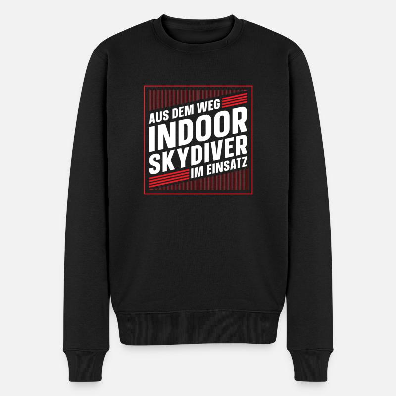 Indoor-Skydiving - Männer Premium Bio Pullover - Schwarz