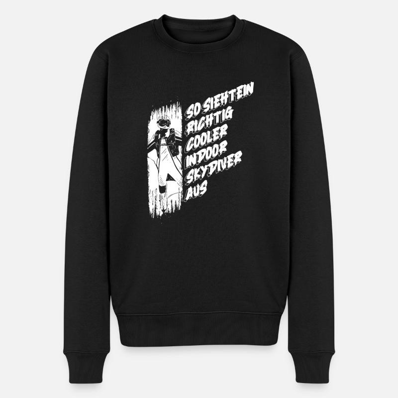 Indoor-Skydiving - Männer Premium Bio Pullover - Schwarz