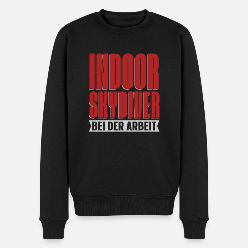 Indoor-Skydiving - Männer Premium Bio Pullover - Schwarz