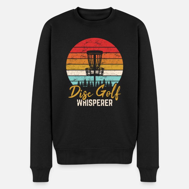 Disc Golf Whisperer Funny Frisbee Golf Disc Golf P - Männer Premium Bio Pullover - Schwarz