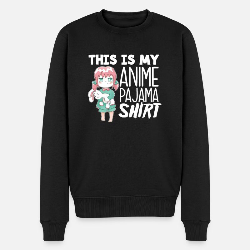 Lustiges Anime Geschenk - Männer Premium Bio Pullover - Schwarz