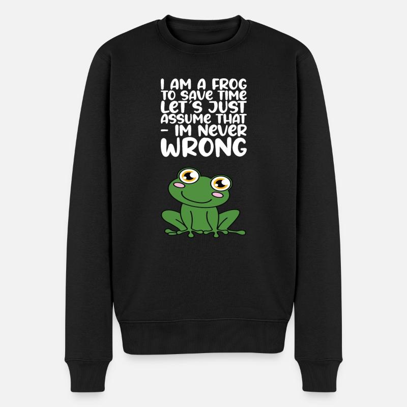 Je suis une grenouille - Pull Premium bio Homme - noir