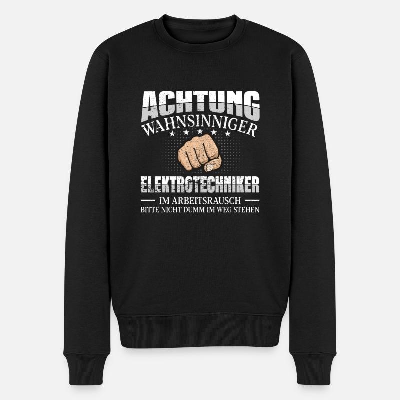 Elektrotechniker - Männer Premium Bio Pullover - Schwarz