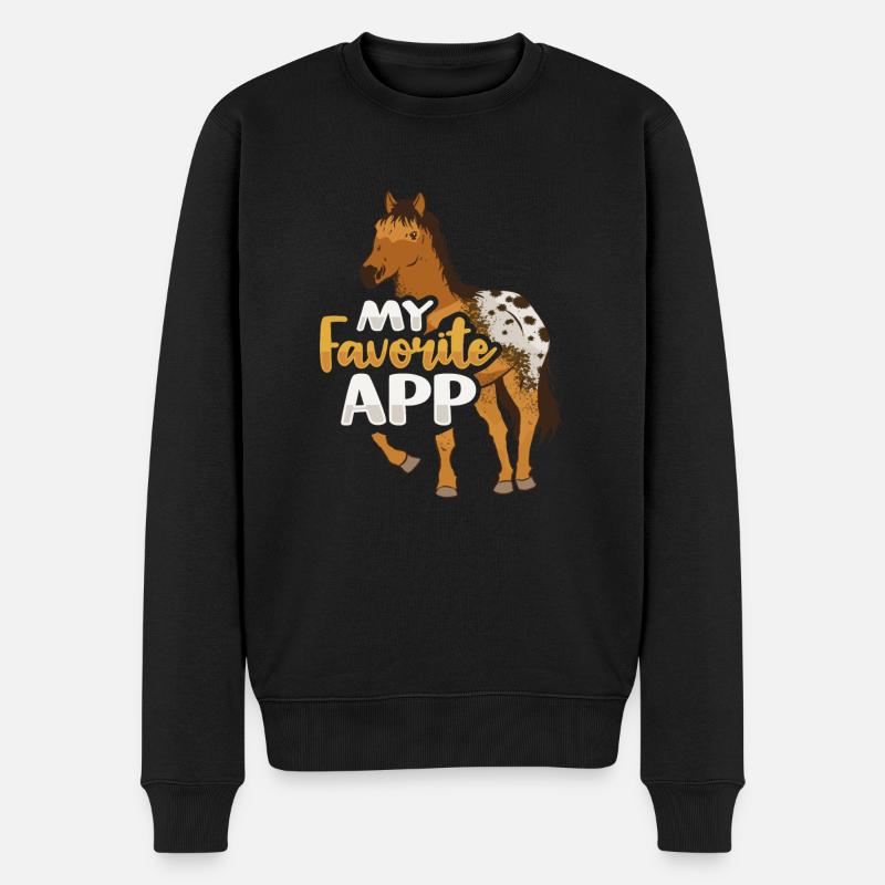 Cheval Appaloosa - Pull Premium bio Homme - noir