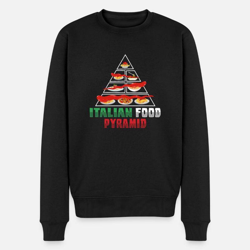 Cuisine italienne - Pull Premium bio Homme - noir