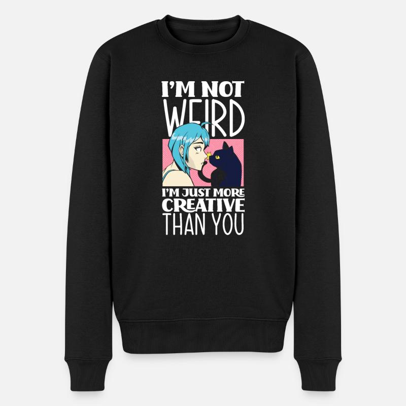 Lustiges Anime Geschenk - Männer Premium Bio Pullover - Schwarz