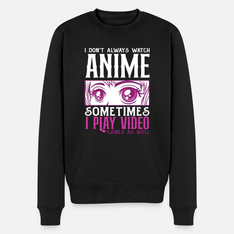 Lustiges Anime Geschenk - Männer Premium Bio Pullover - Schwarz