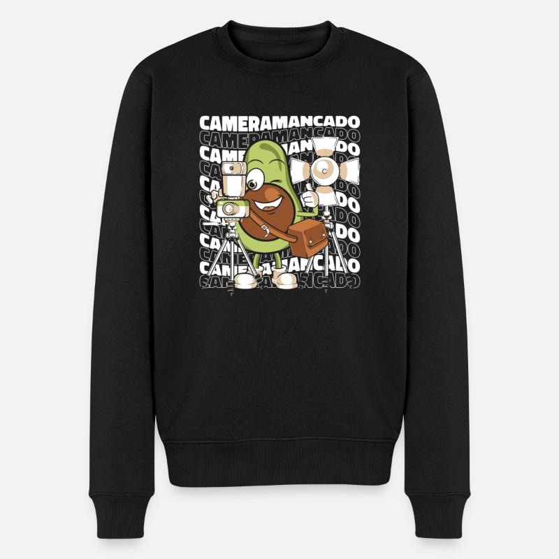 Kameramann - Männer Premium Bio Pullover - Schwarz