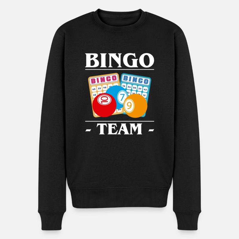 Bingo Team Shirt Geschenk - Männer Premium Bio Pullover - Schwarz