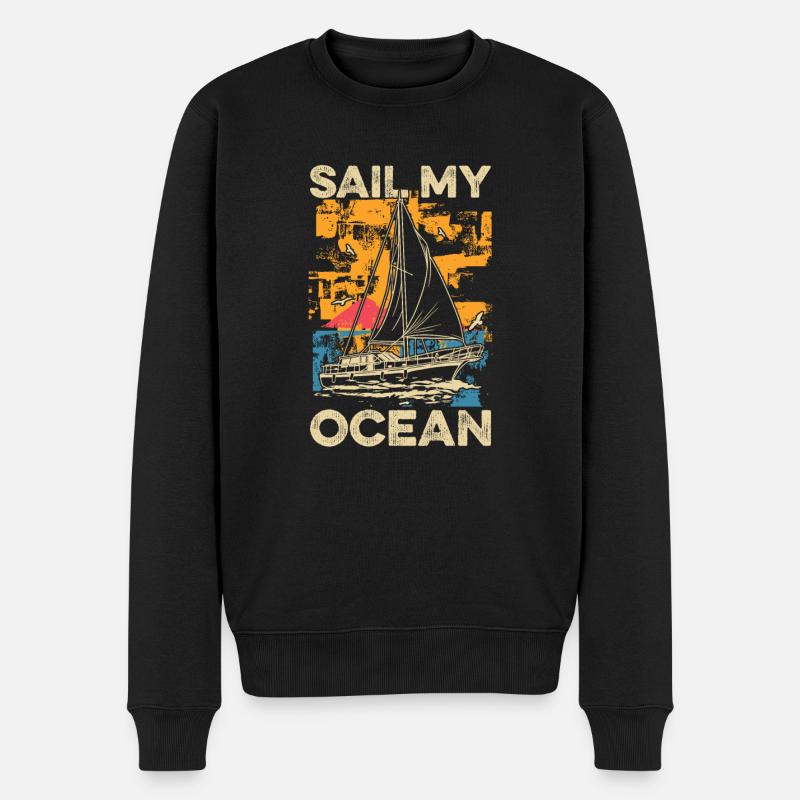 Voiliers Marins - Pull Premium bio Homme - noir