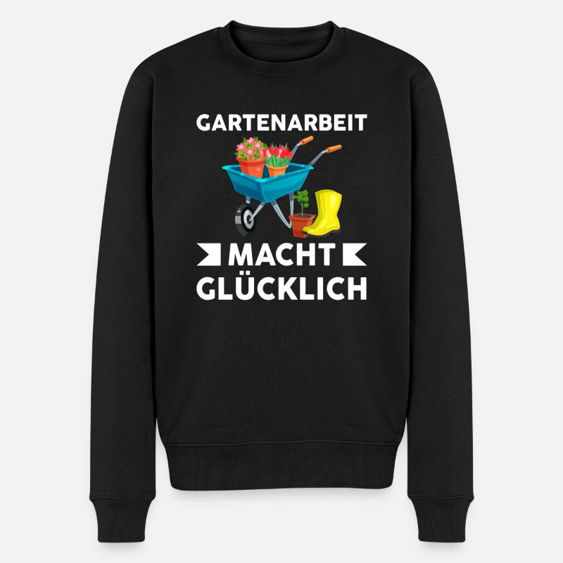 Gartenarbeit Garten Gartenbau Geschenk - Männer Premium Bio Pullover - Schwarz