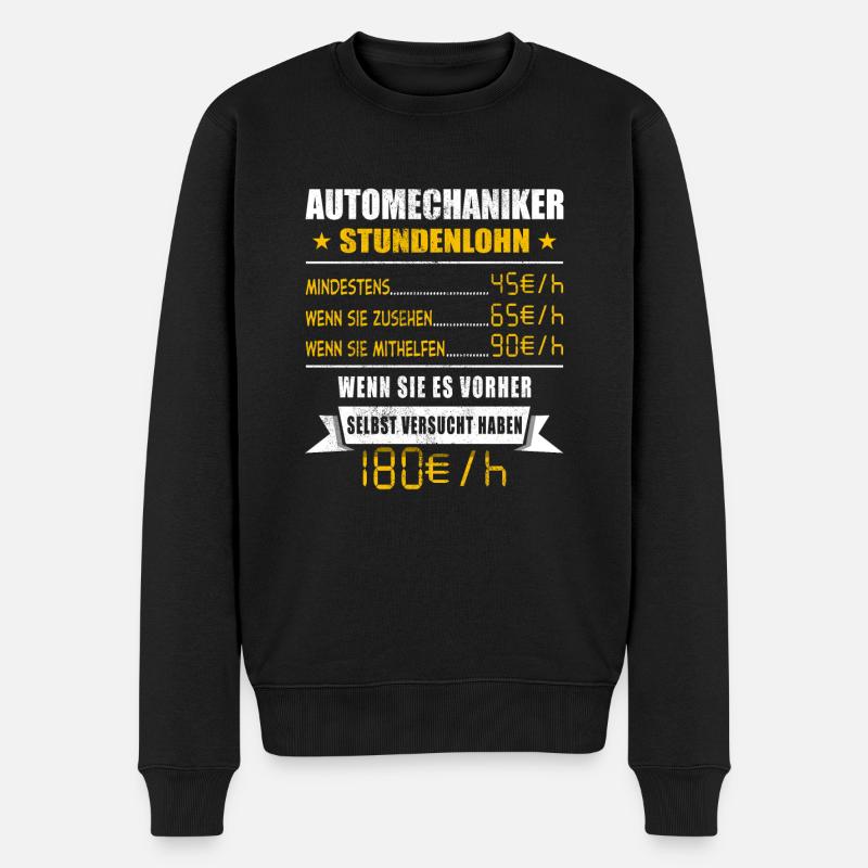 Automechaniker - Männer Premium Bio Pullover - Schwarz