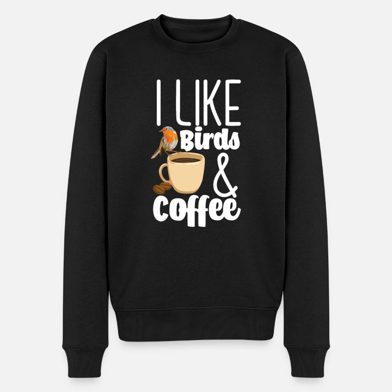 Vogel Liebhaber Vögel Vogelbeobachter Geschenk - Männer Premium Bio Pullover - Schwarz