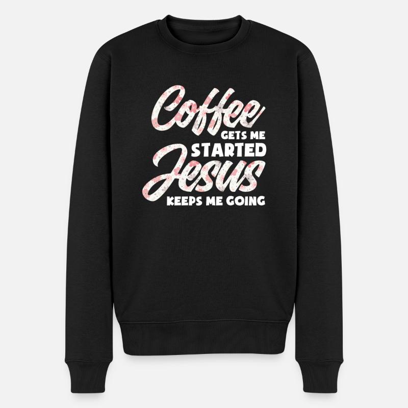 Jésus-Christ-Christ Religion Religieuse - Pull Premium bio Homme - noir