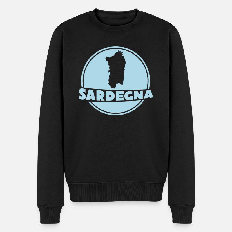 Sardegna Insel Sardinien Sardinia - Männer Premium Bio Pullover - Schwarz