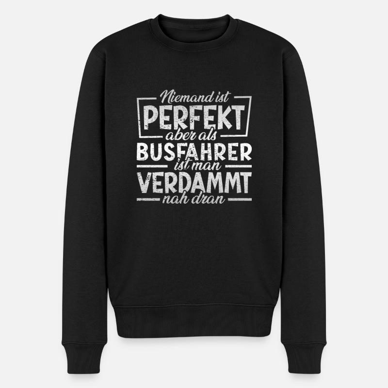 Busfahrer Bus - Männer Premium Bio Pullover - Schwarz
