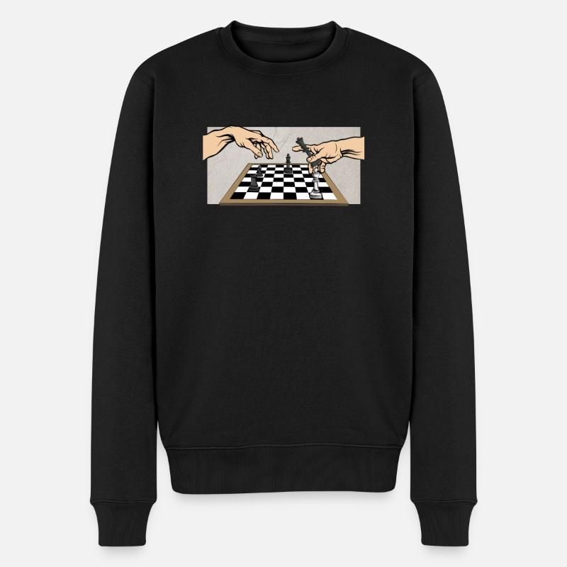 Échecs La création d'échecs - Pull Premium bio Homme - noir