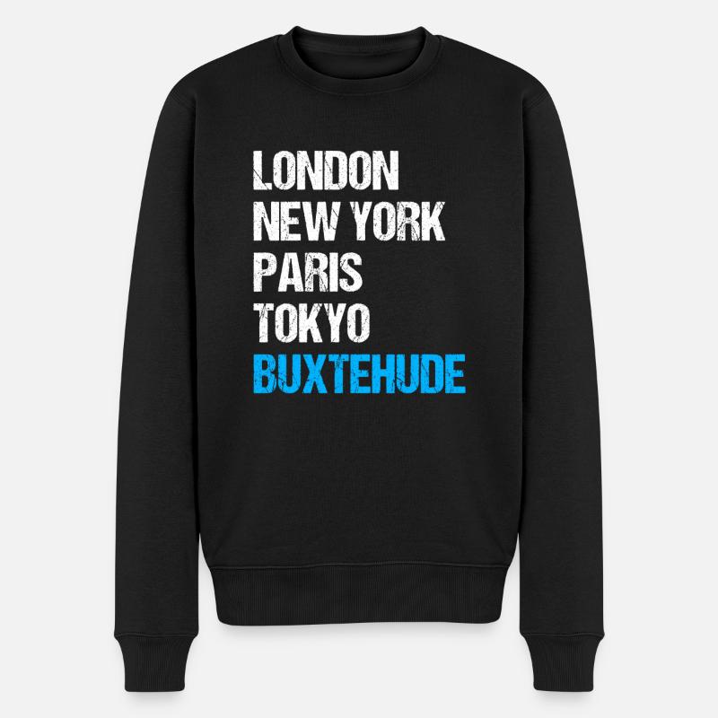 Buxtehude Buxtehuder Souvenir - Männer Premium Bio Pullover - Schwarz