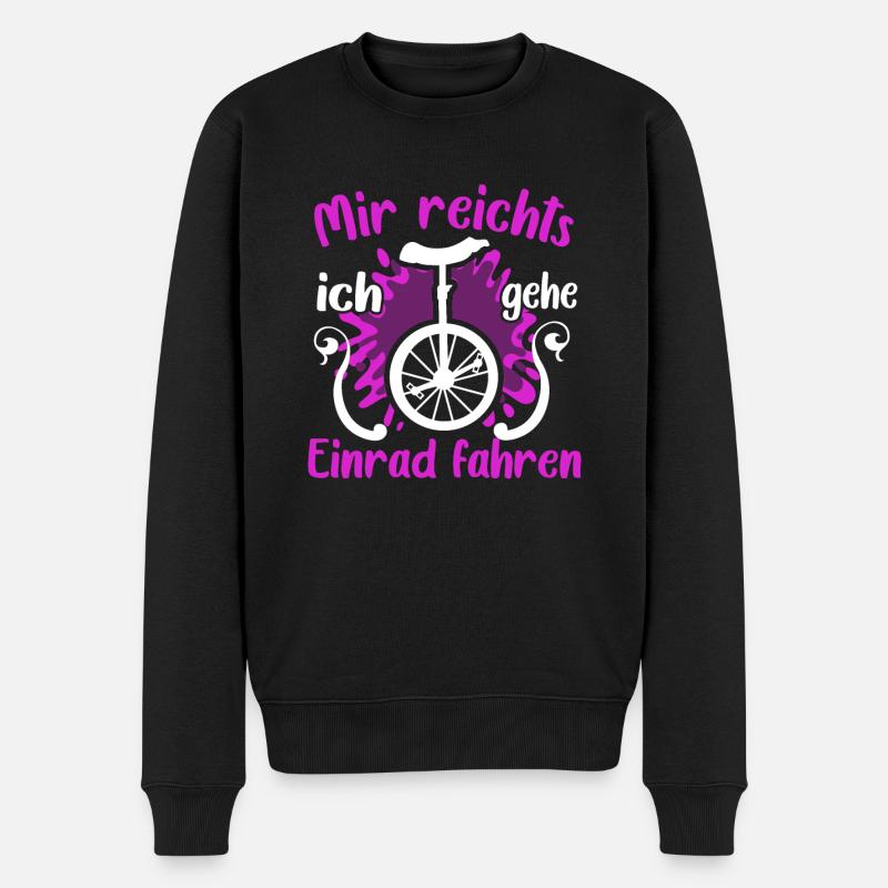 Mir reichts ich gehe Einrad fahren Unicycle Einrad - Männer Premium Bio Pullover - Schwarz
