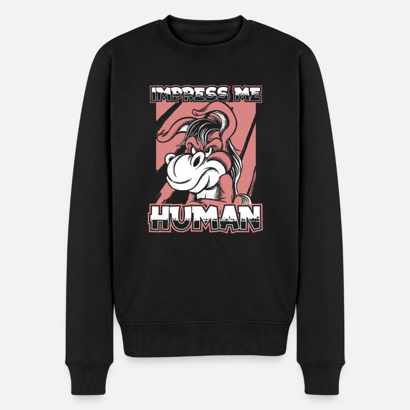 Esel - Männer Premium Bio Pullover - Schwarz