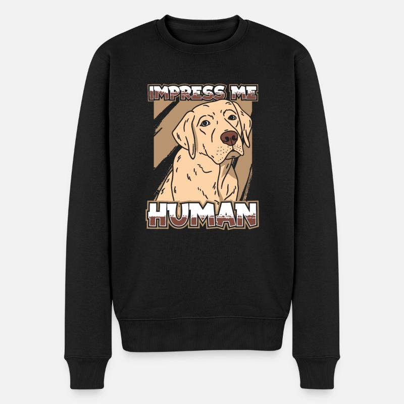 Chien Labrador - Pull Premium bio Homme - noir