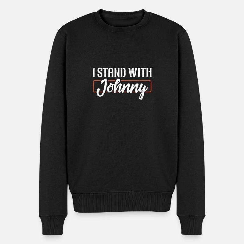 Stehen Sie Für Johnny - Männer Premium Bio Pullover - Schwarz