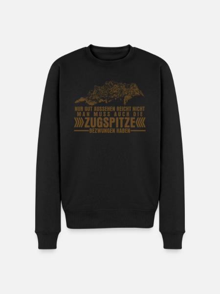 Zugspitze Bersteigen Wandern - Männer Premium Bio Pullover - Schwarz