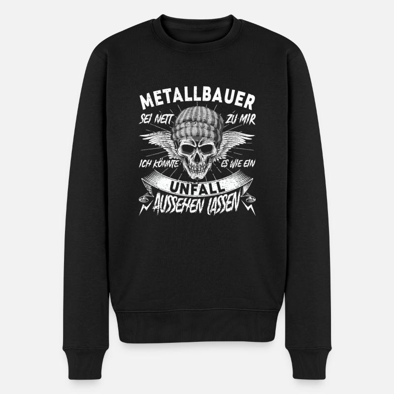 Metallbauer - Männer Premium Bio Pullover - Schwarz