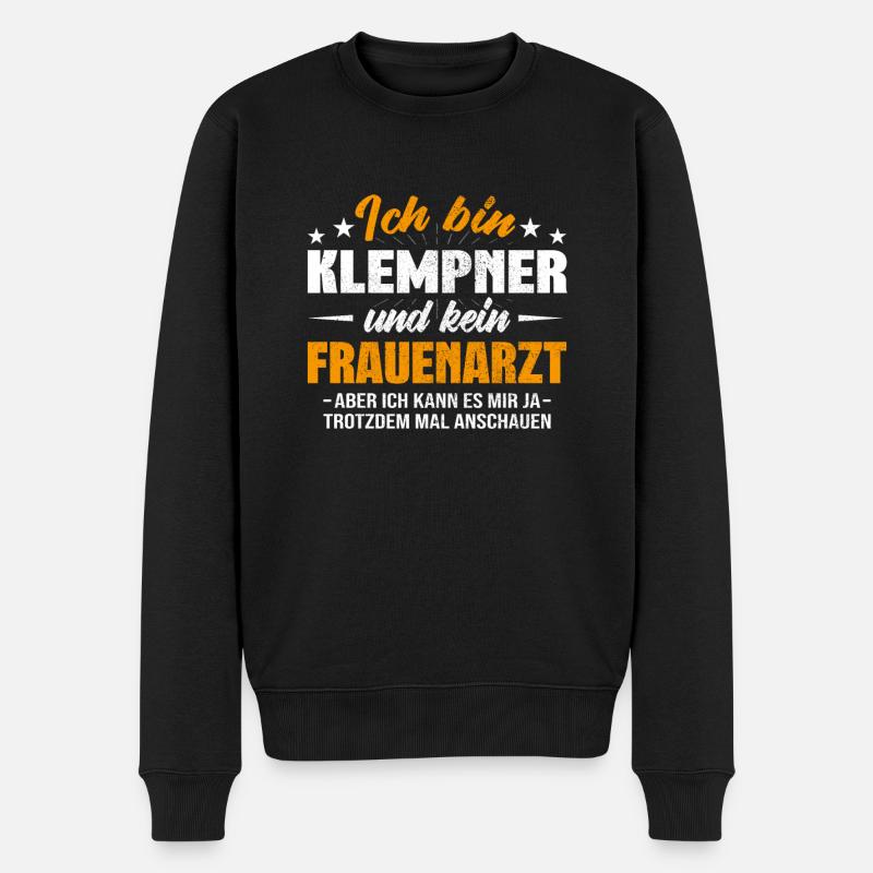 Klempner - Männer Premium Bio Pullover - Schwarz