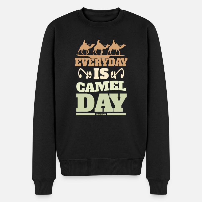 Everyday Is Camel Day - Männer Premium Bio Pullover - Schwarz