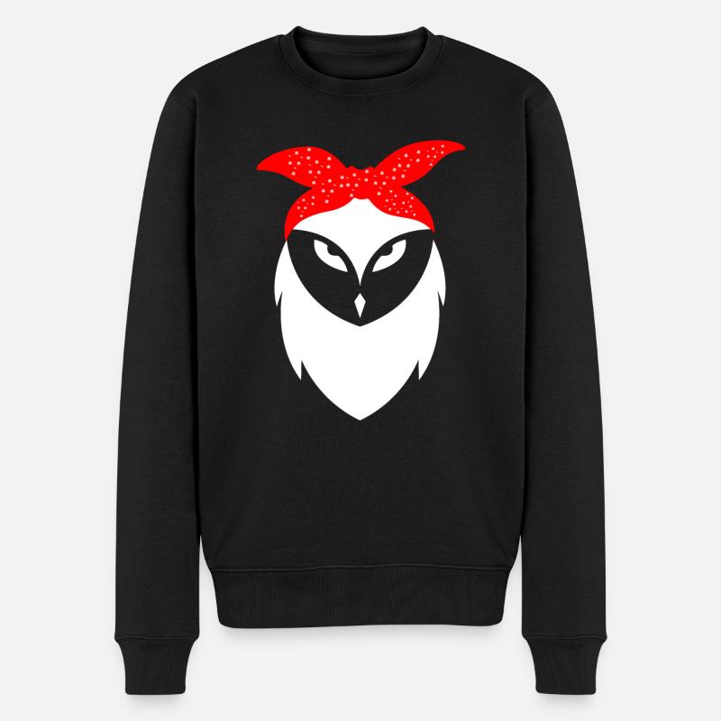 Hibou - Pull Premium bio Homme - noir
