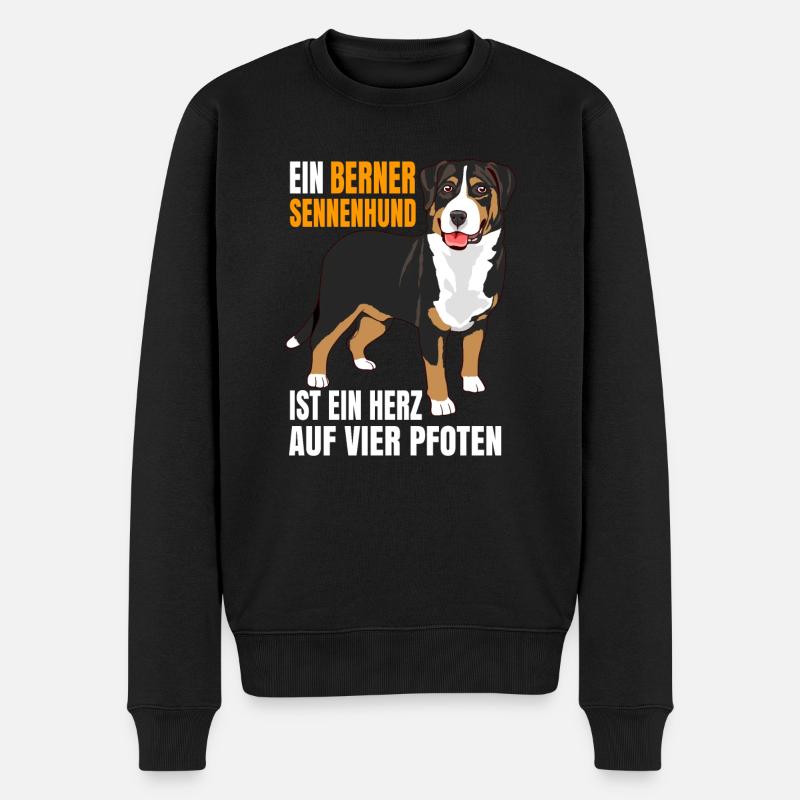 Berner Sennenhund Geschenkideen - Männer Premium Bio Pullover - Schwarz