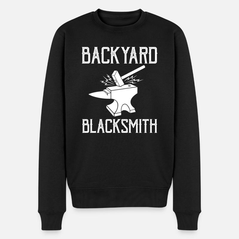 Backyard Blacksmith Ironsmith - Men's Premium Organic Jumper - black