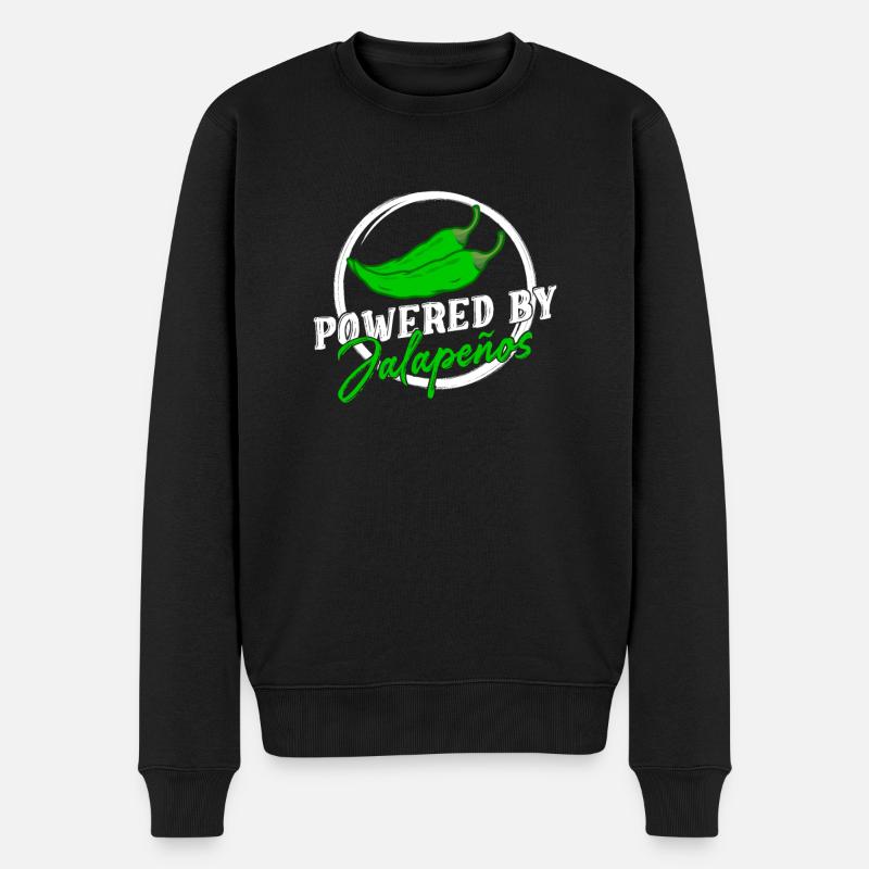 Jalapeno - Männer Premium Bio Pullover - Schwarz