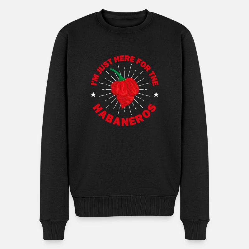 Scoville Chili Habanero - Männer Premium Bio Pullover - Schwarz