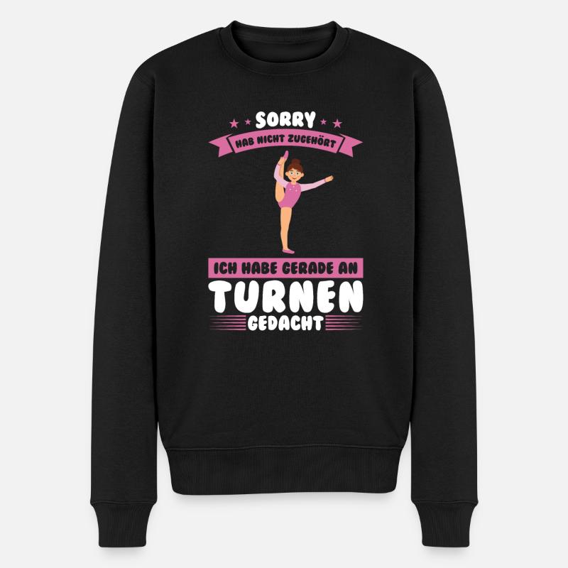 Turnen Mädchen Bodenturnen Geschenk - Männer Premium Bio Pullover - Schwarz