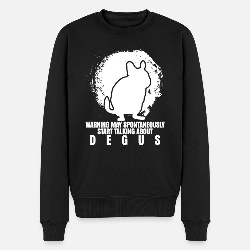 Degu Saying Degus - Männer Premium Bio Pullover - Schwarz