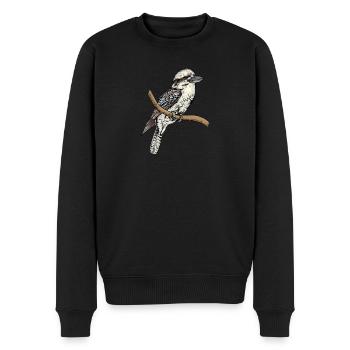 Kookaburra I Eisvogel Naturschutz für Ornithologe - Männer Premium Bio Pullover - Schwarz - Vorne - Nico (187cm)