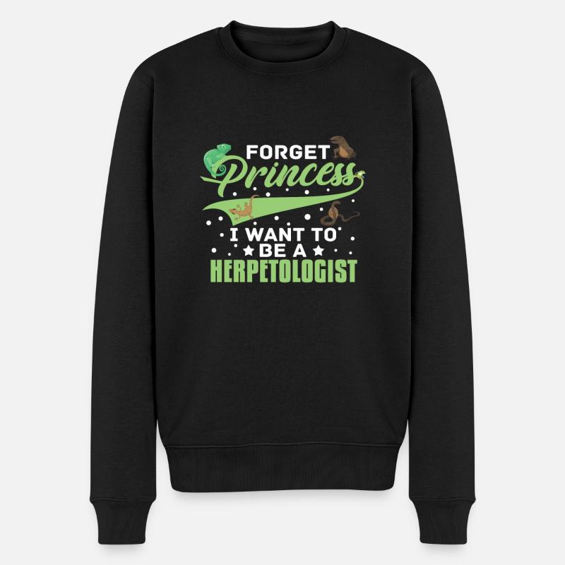 Herpétologistes Filles Reptiles Amphibiens - Pull Premium bio Homme - noir