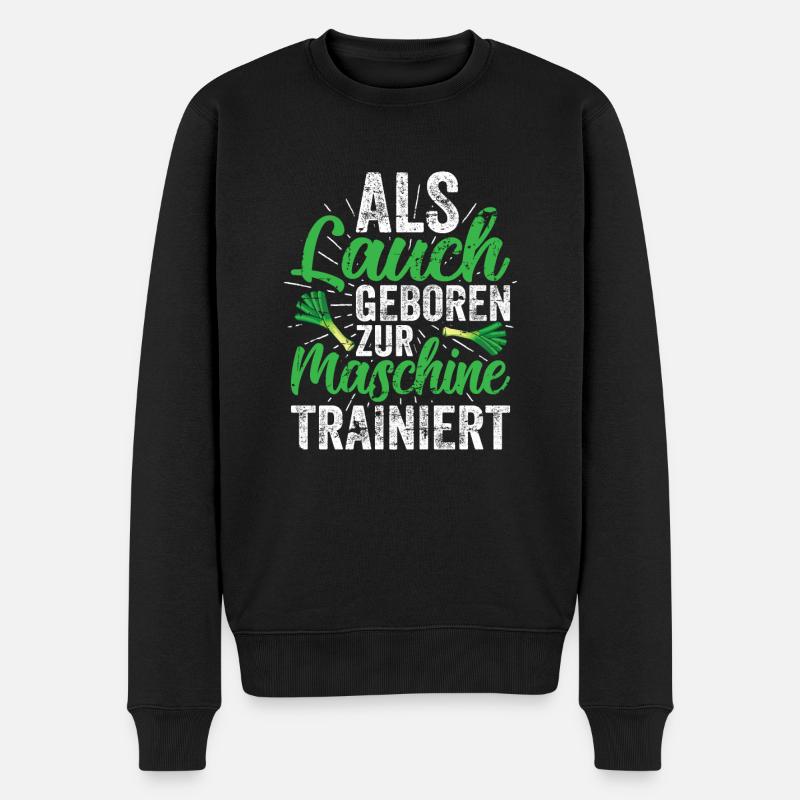 Lauch - Männer Premium Bio Pullover - Schwarz