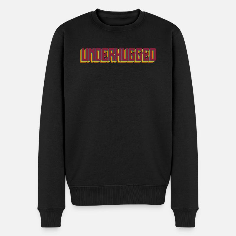 Free Hugs Underhugged Hug me - Männer Premium Bio Pullover - Schwarz