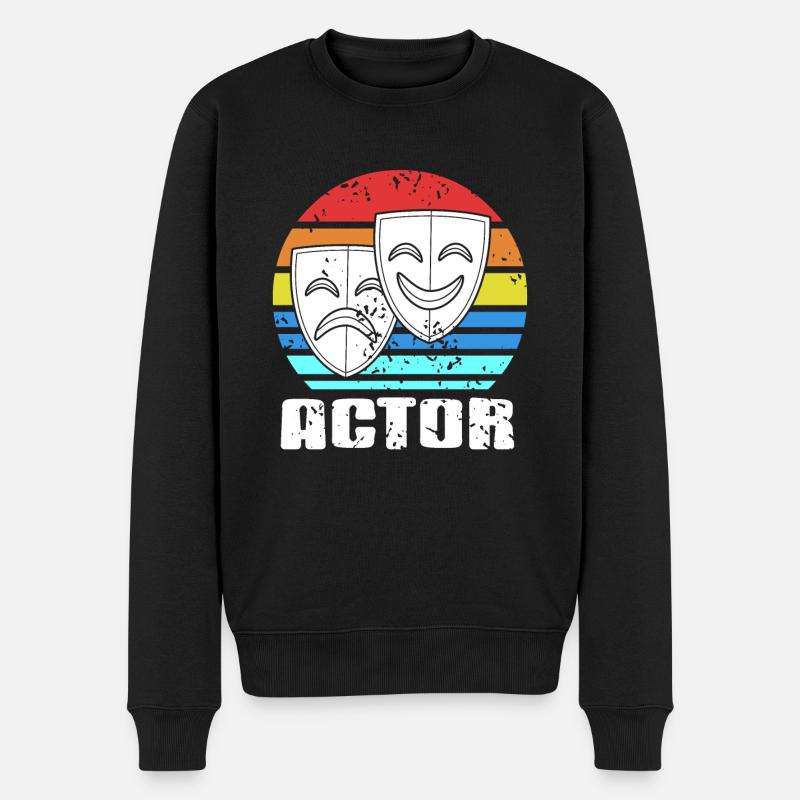 ACTOR Retro Vintage Cool Theatre Actor T-Shirt - Männer Premium Bio Pullover - Schwarz