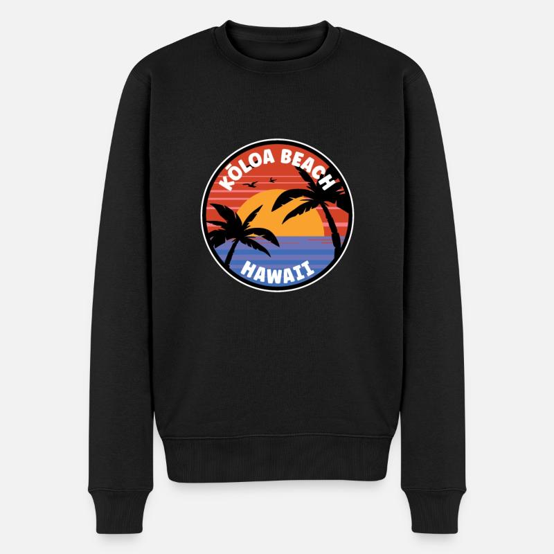 Kōloa Beach Hawaii Sunrise - Pull Premium bio Homme - noir