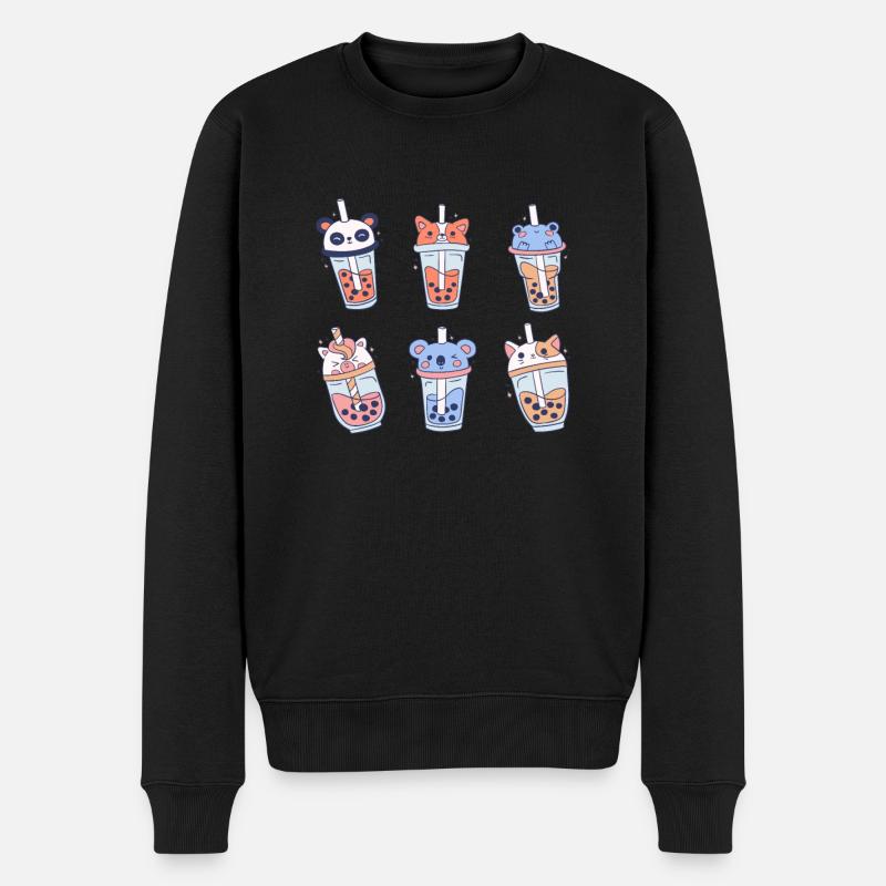 Boba Tea Shirt Cadeau - Pull Premium bio Homme - noir